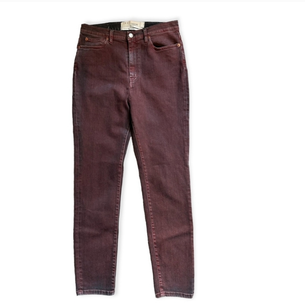 NWT IRO Sehen Skinny High Rise in Poppy Red Size 30 Made In Italy